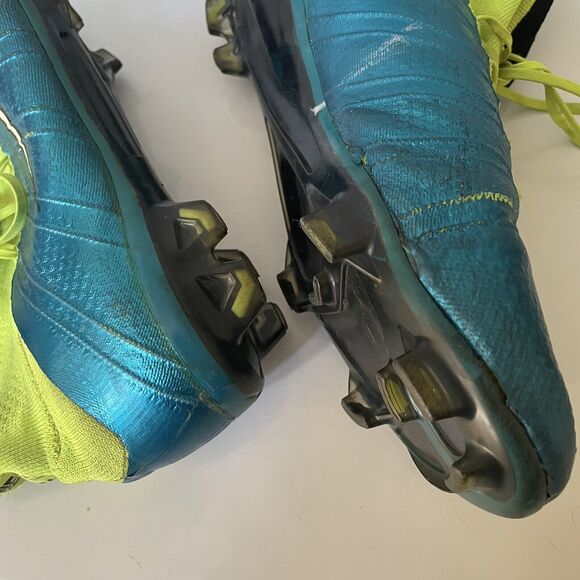 Nike Women’s Soccer Cleats 7.5 Mercurial Superfly Blue Lagoon Neon Volt *READ* - Picture 10 of 11